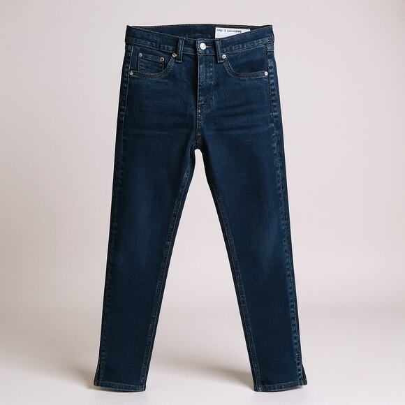 Women’s Vintage Rag&Bone Jean The 10-Inch Capri Skinny Dark Made USA Size 25 - Picture 1 of 6